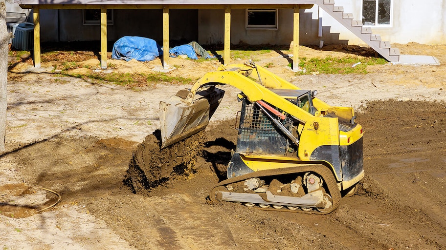 land excavation on new home site