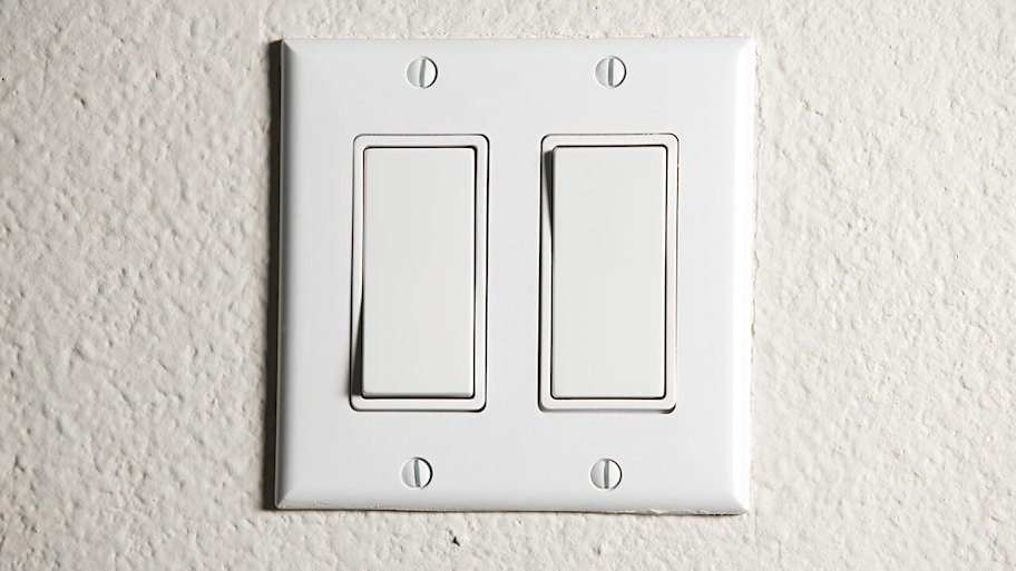 light switch on wall of home