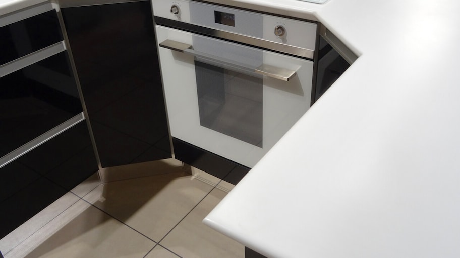 corian countertops in a new kitchen