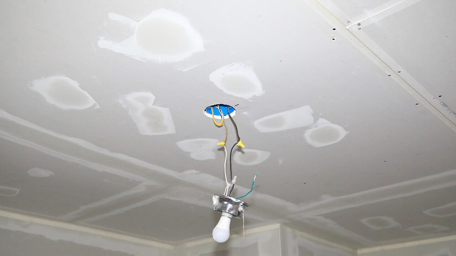 newly built ceiling in home