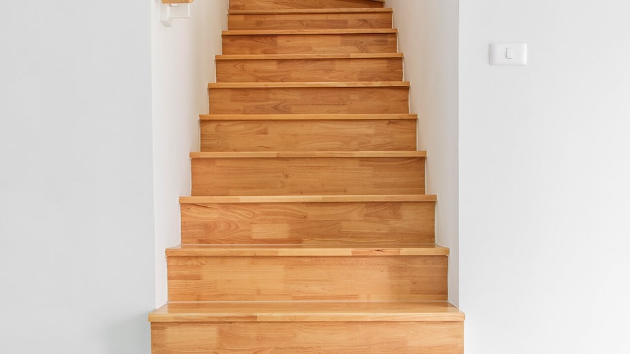 hardwood staircase in new house