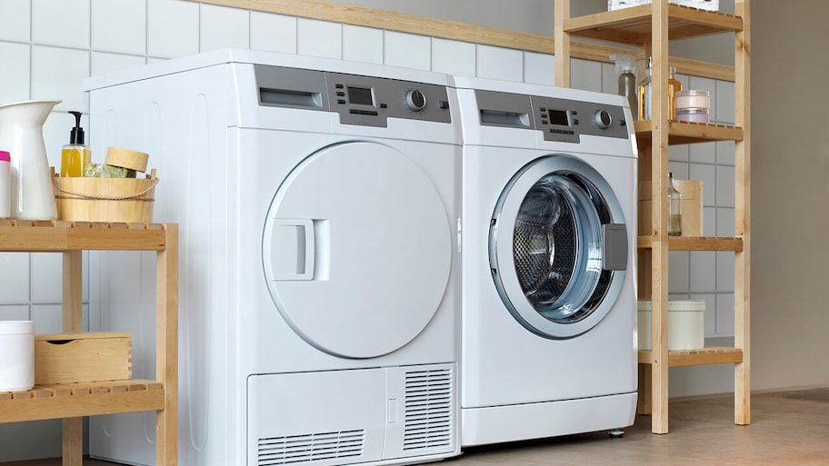 new washer and dryer installed in home