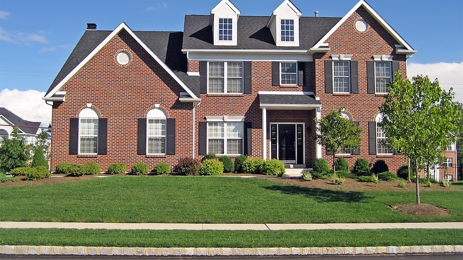 red brick upscale house