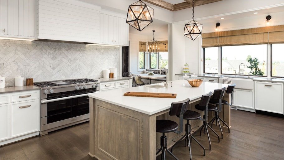 beautifully renovated farmhouse kitchen