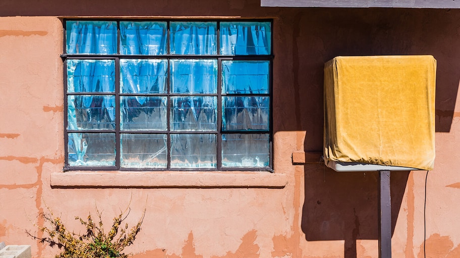 swamp cooler on the exterior of a home