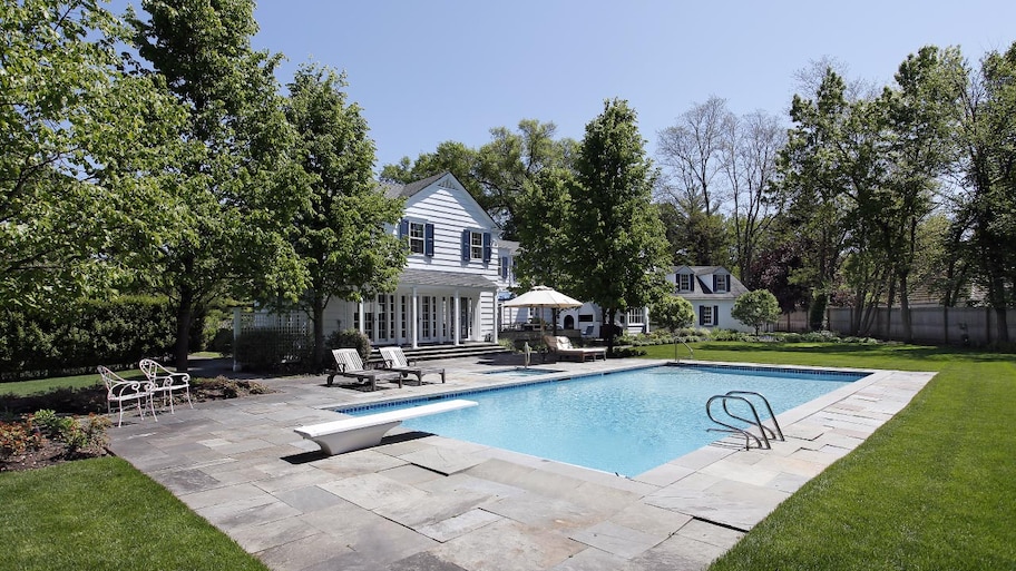 Swimming pool outside home