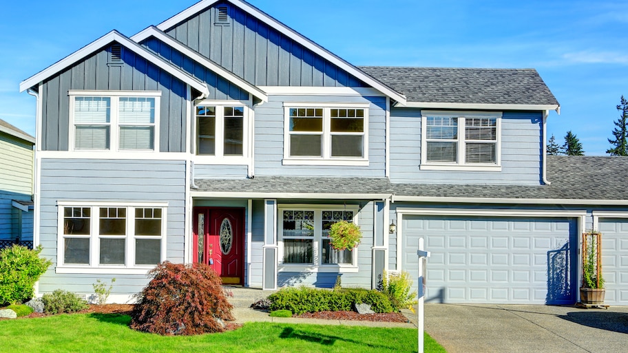 BLUE TWO STORY HOME